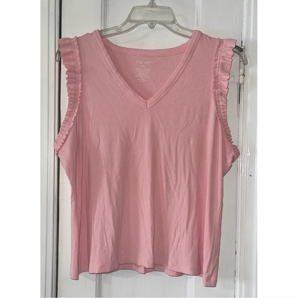 Pink Ruffle Sleeve Women's Top - Picture 1 of 4